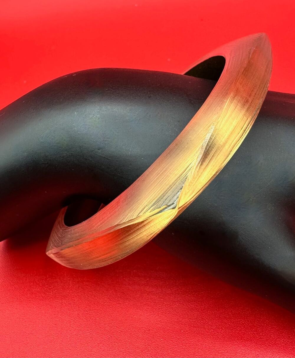 Alexis Bittar Lucite Soft Square Shilouette Translucent Textured Bangle Bracelet